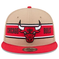 Men's New Era Tan/Red Chicago Bulls 2024 NBA Draft 9FIFTY Snapback Hat