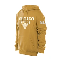 Men's New Era  Tan Chicago Bulls 2024/25 City Edition Chenille Heavyweight Pullover Hoodie