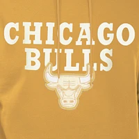 Men's New Era  Tan Chicago Bulls 2024/25 City Edition Chenille Heavyweight Pullover Hoodie