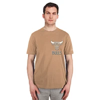 Men's New Era  Tan Chicago Bulls 2024/25 City Edition Chenille Heavyweight T-Shirt