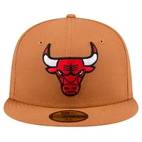 Men's New Era Tan Chicago Bulls Color Pack 59FIFTY Fitted Hat