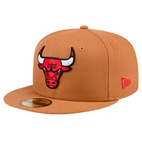 Men's New Era Tan Chicago Bulls Color Pack 59FIFTY Fitted Hat