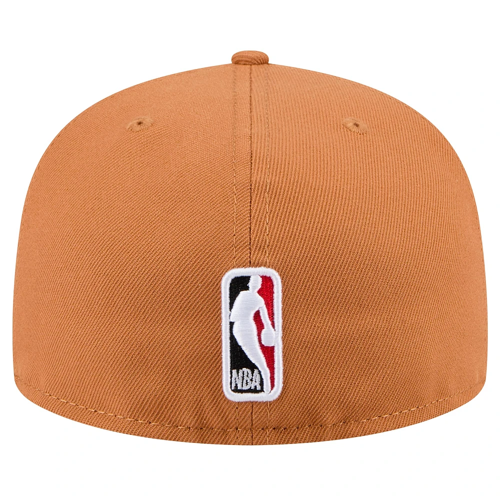 Men's New Era Tan Chicago Bulls Color Pack 59FIFTY Fitted Hat