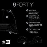 Casquette ajustable 9FORTY Trucker en mousse blanche Chicago Bulls Lift Pass New Era pour hommes