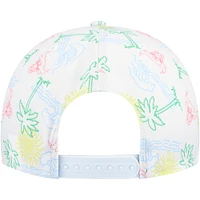 Men's New Era White Chicago Bulls Palm Trees and Waves Golfer Adjustable Hat