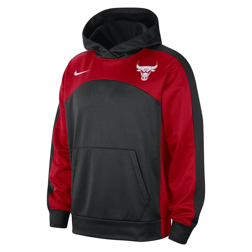 Men's Nike Black/Red Chicago Bulls Authentic Starting Five Force Performance Pullover Hoodie