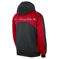 Men's Nike Black/Red Chicago Bulls Authentic Starting Five Force Performance Pullover Hoodie