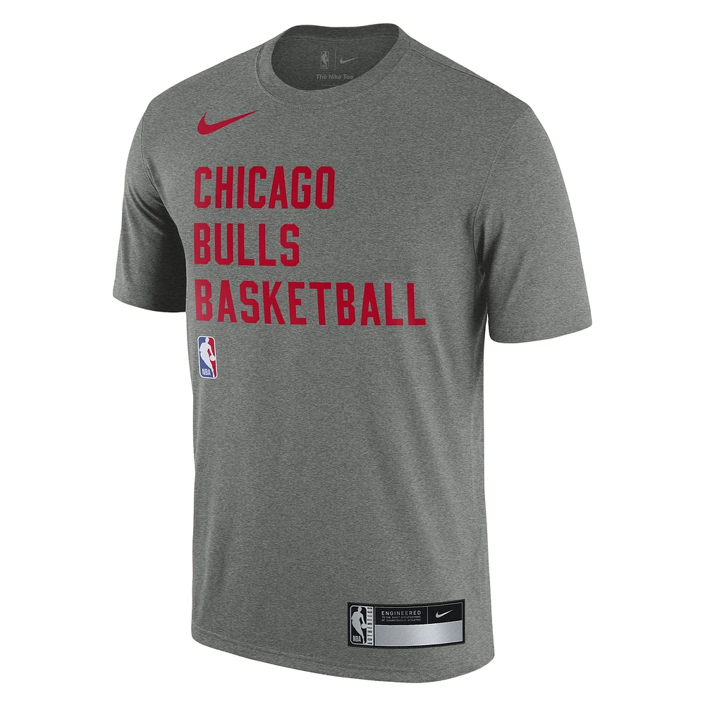 Men's Nike Heather Gray Chicago Bulls 2023/24 Sideline Legend Performance Practice T-Shirt