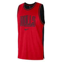 Men's Nike Red/Black Chicago Bulls Courtside Versus Force Split DNA Performance Mesh Tank Top