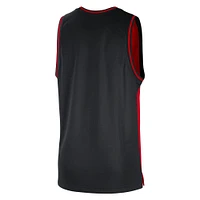 Men's Nike Red/Black Chicago Bulls Courtside Versus Force Split DNA Performance Mesh Tank Top