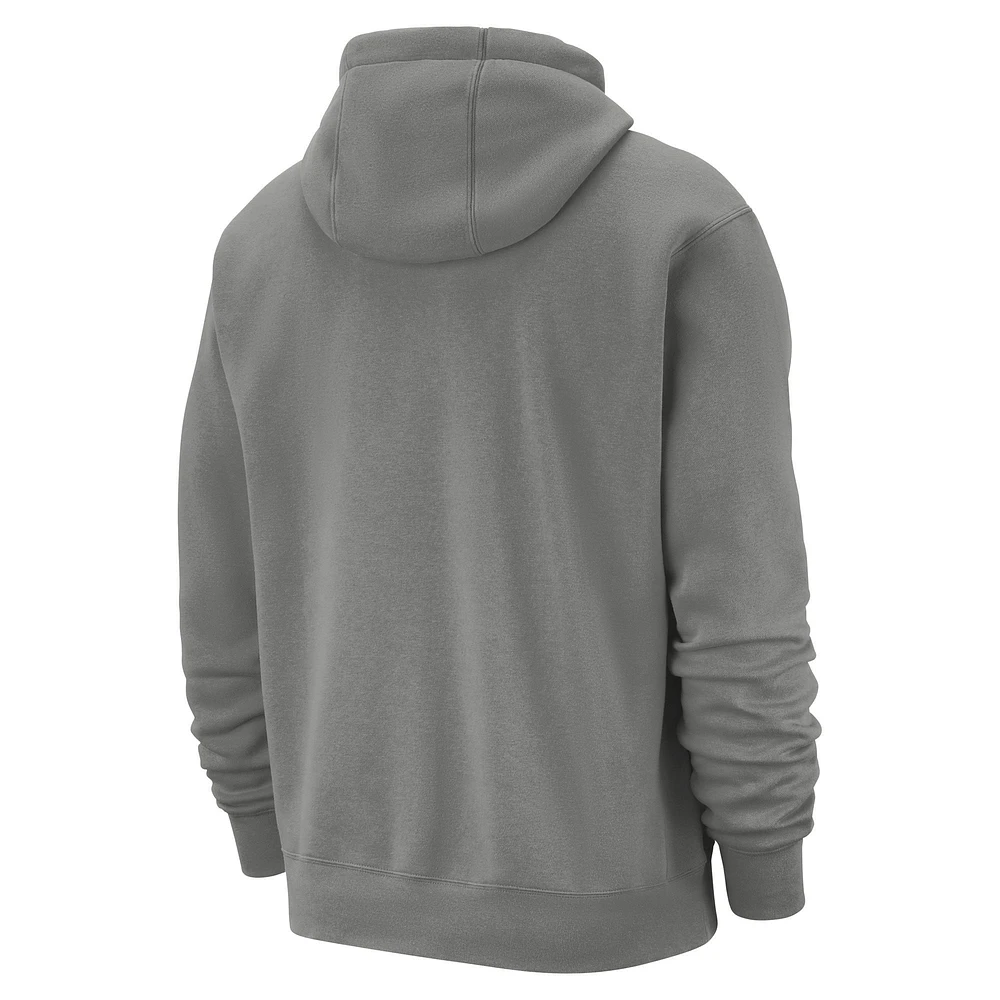 Men's Nike Steel Chicago Bulls 2024/25 City Edition Essential Club Pullover Hoodie