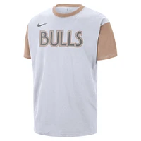 Men's Nike White Chicago Bulls 2024/25 City Edition Courtside Color Block T-Shirt