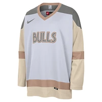 Maillot de hockey Nike Chicago Bulls City Edition 2024/25 pour homme, blanc, poids lourd