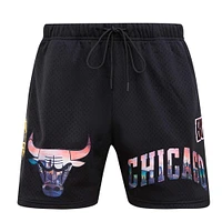 Men's Pro Standard Black Chicago Bulls City Scape Mesh Shorts