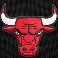 Men's Pro Standard Black Chicago Bulls Crewneck Pullover Sweater & Cuffed Knit Hat Box Gift Set
