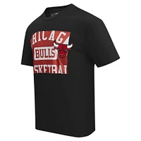 Men's Pro Standard Black Chicago Bulls Made To Play Drop Shoulder T-Shirt
