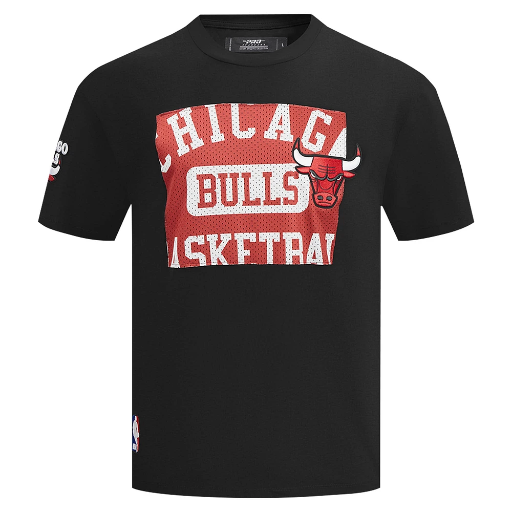 Men's Pro Standard Black Chicago Bulls Made To Play Drop Shoulder T-Shirt