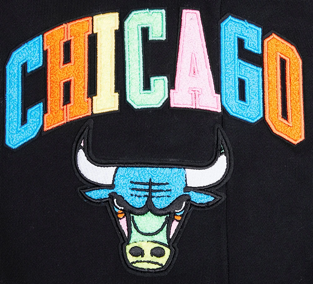 Men's Pro Standard Black Chicago Bulls Washed Neon Sweatpants