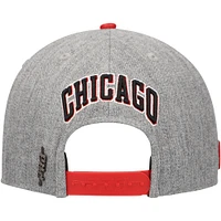 Men's Pro Standard Gray/Red Chicago Bulls Classic Logo Two-Tone Snapback Hat
