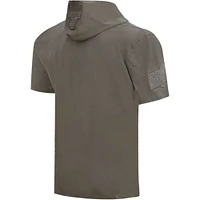 Men's Pro Standard  Gray Chicago Bulls Neutrals Short Sleeve Pullover Hoodie