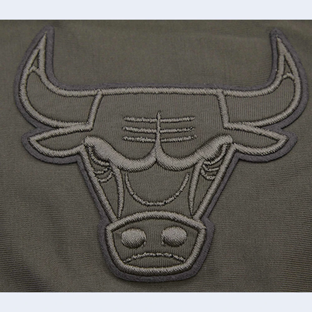 Men's Pro Standard  Gray Chicago Bulls Neutrals Short Sleeve Pullover Hoodie