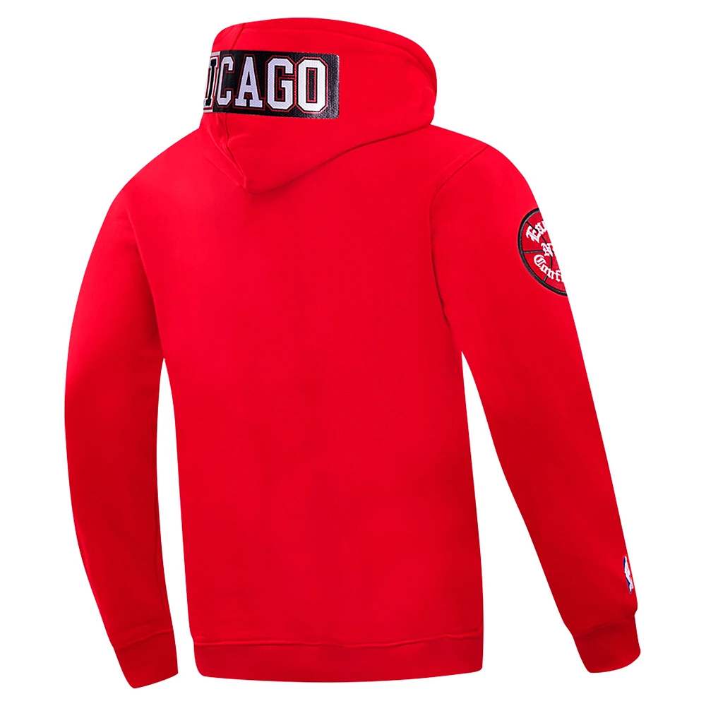Men's Pro Standard Red Chicago Bulls Split Logo Pullover Hoodie