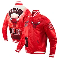 Men's Pro Standard Red Chicago Bulls Sublimated Satin Full-Snap Jacket