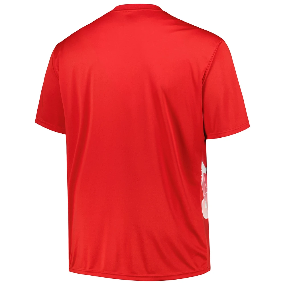 Men's Red Chicago Bulls Big & Tall Sublimated T-Shirt