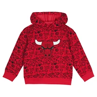 Toddler  Red Chicago Bulls Give and Go Pullover Hoodie Sweatpants Set