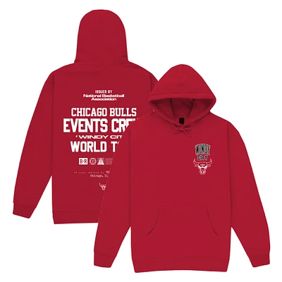 Unisex Bleacher Report x Mitchell & Ness Red Chicago Bulls Backstage Crew Pullover Hoodie