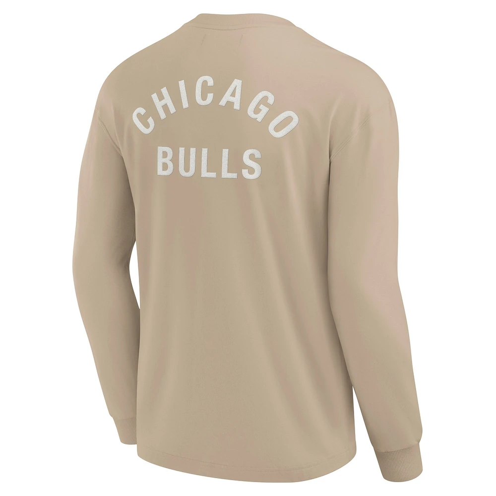 Unisex Fanatics Khaki Chicago Bulls Elements Super Soft Long Sleeve T-Shirt