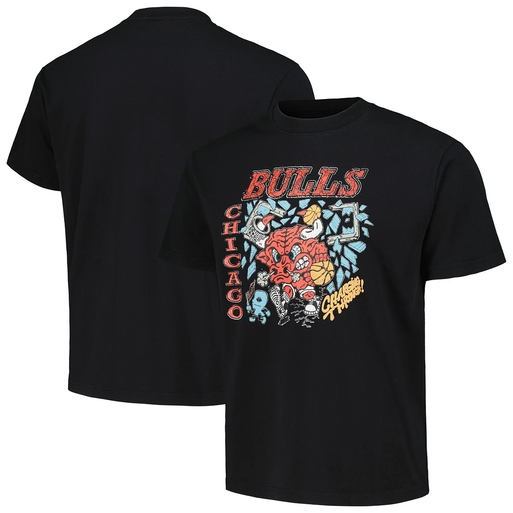 Unisex NBA x Brain Dead Black Chicago Bulls Identify Artist Series T-Shirt