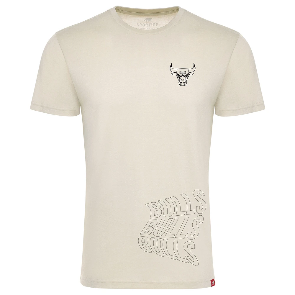 Unisex Sportiqe Cream Chicago Bulls 1966 Collection Comfy Tri-Blend T-Shirt