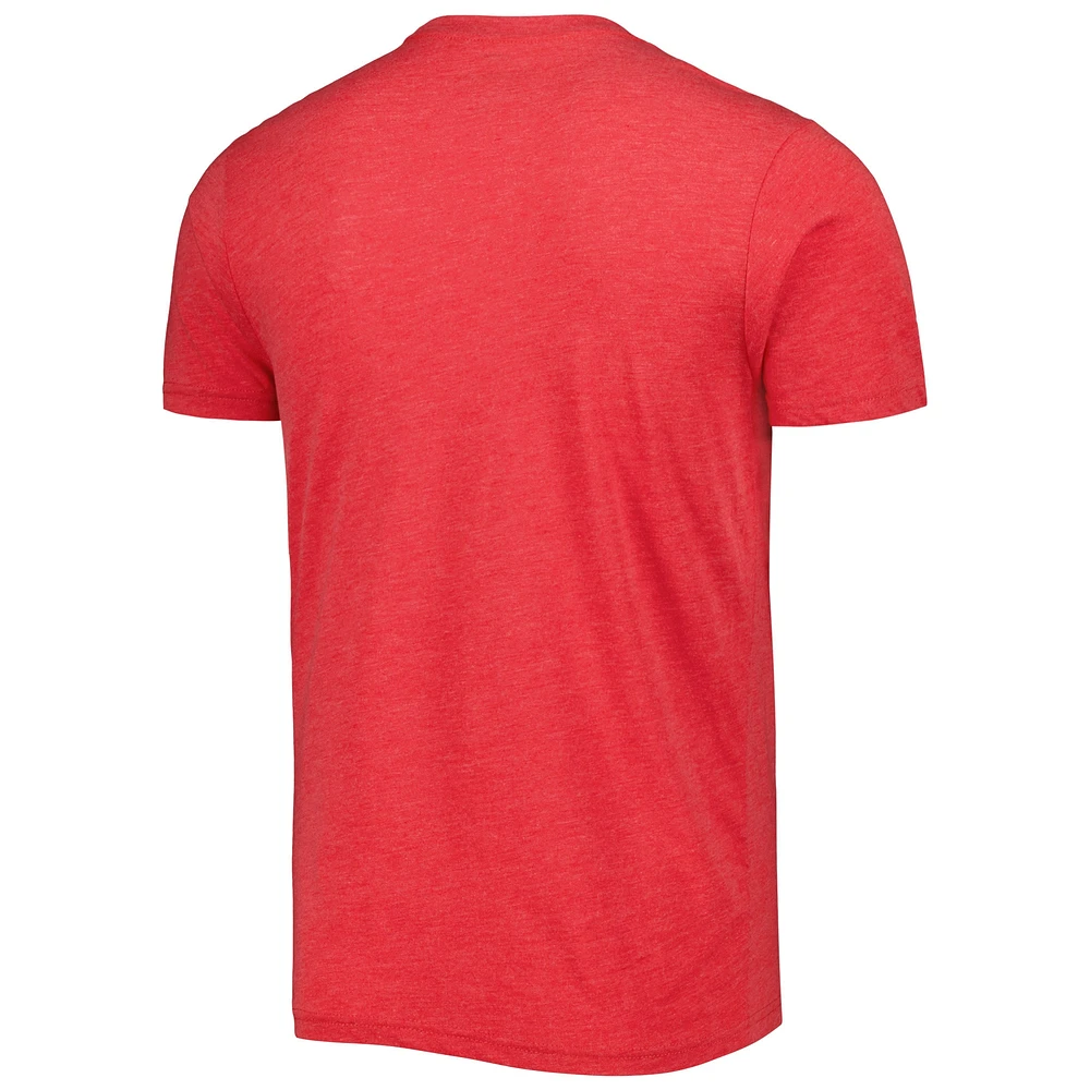 Unisex Sportiqe Red Chicago Bulls Turbo Tri-Blend T-Shirt
