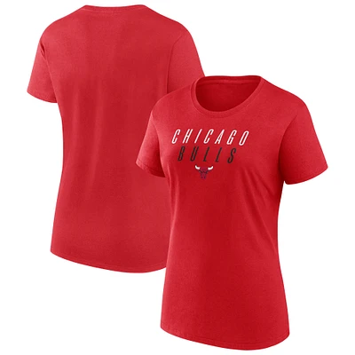 T-shirt Fanatics Red Chicago Bulls pour femme