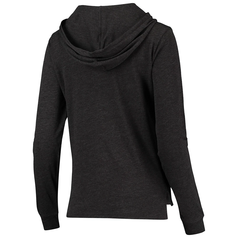 Women's Concepts Sport Heathered Black Chicago Bulls Hoodie & Pants Sleep Set