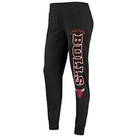 Women's Concepts Sport Heathered Black Chicago Bulls Hoodie & Pants Sleep Set