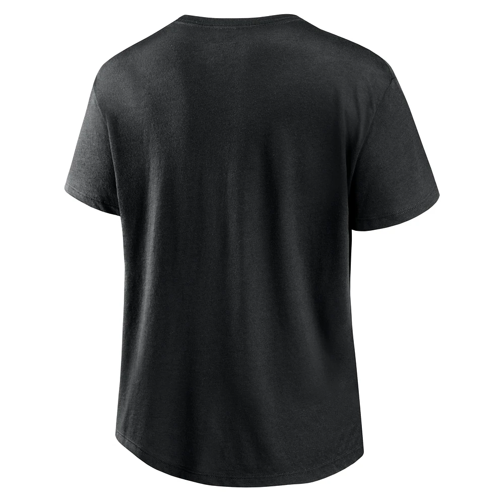 Women's Fanatics  Black Chicago Bulls Hand Check T-Shirt
