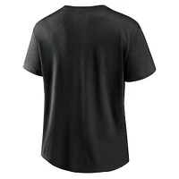 Women's Fanatics  Black Chicago Bulls Hand Check T-Shirt