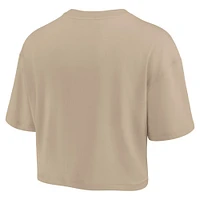 Women's Fanatics Khaki Chicago Bulls Elements Super Soft Boxy Cropped T-Shirt