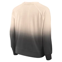 Women's Fanatics Tan/Black Chicago Bulls Lounge Arch Raglan Pullover Sweatshirt