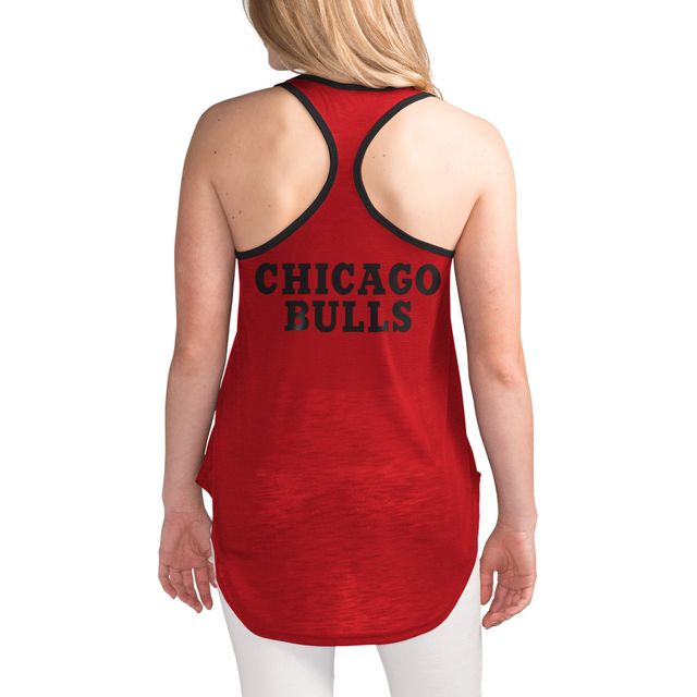 G-III 4Her par Carl Banks pour femme Red Chicago Bulls Tater Burnout Racerback - Débardeur
