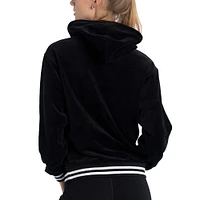 Sweat à capuche surdimensionné en velours Lusso noir Chicago Bulls Nellie pour femme