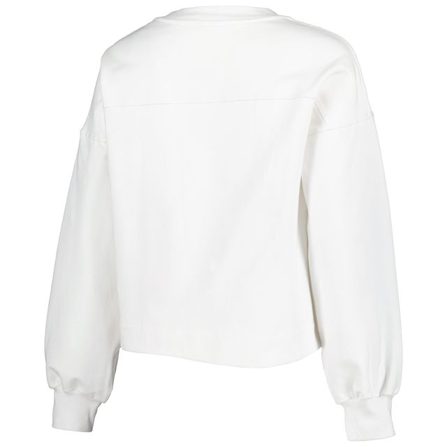 Chandail pour femme Lusso White Chicago Bulls Lola Ball and Chain Pullover