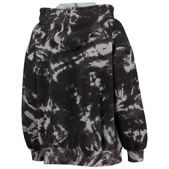 Sweat à capuche Majestic Threads noir pour femme Chicago Bulls Burble tie-dye triple mélange