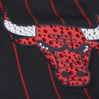 Women's Mitchell & Ness x DANNIJO Scottie Pippen Black Chicago Bulls Cropped Football Fashion Jersey