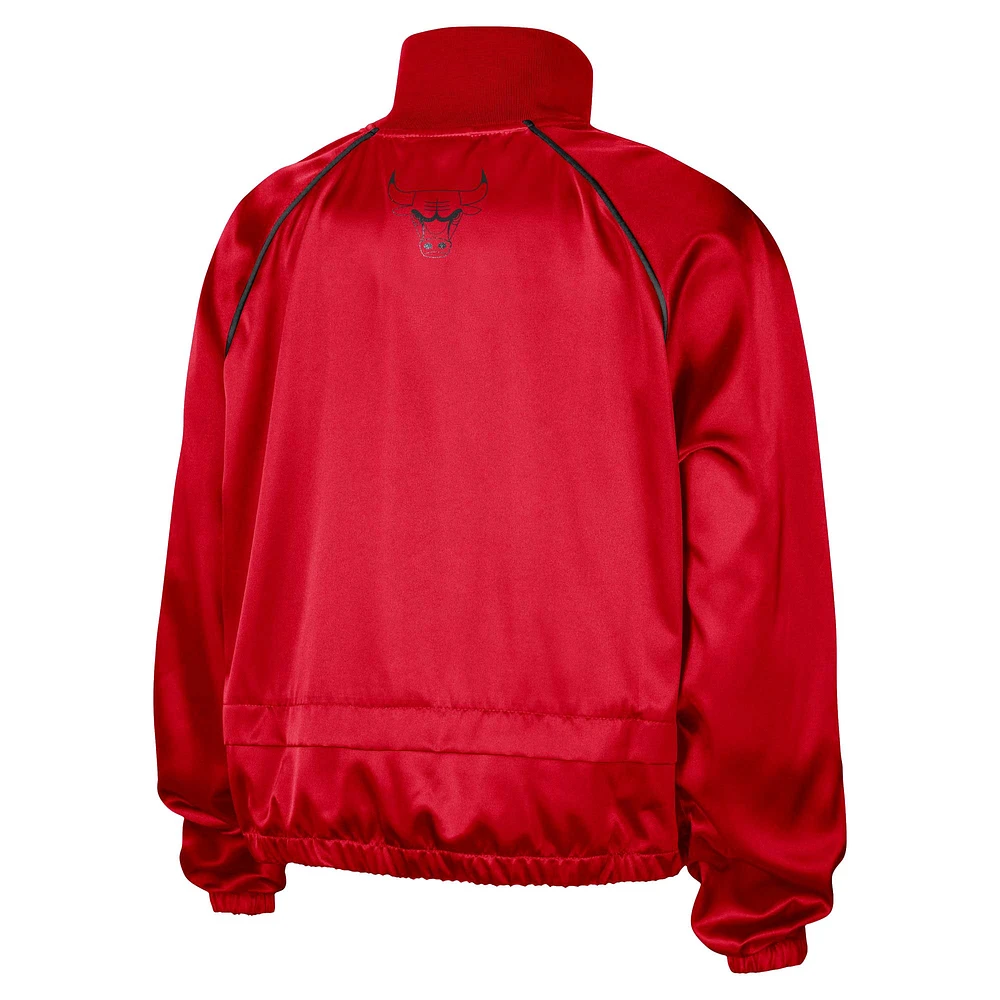 Women's Nike Red Chicago Bulls Courtside Retro Fly Raglan Full-Zip Jacket