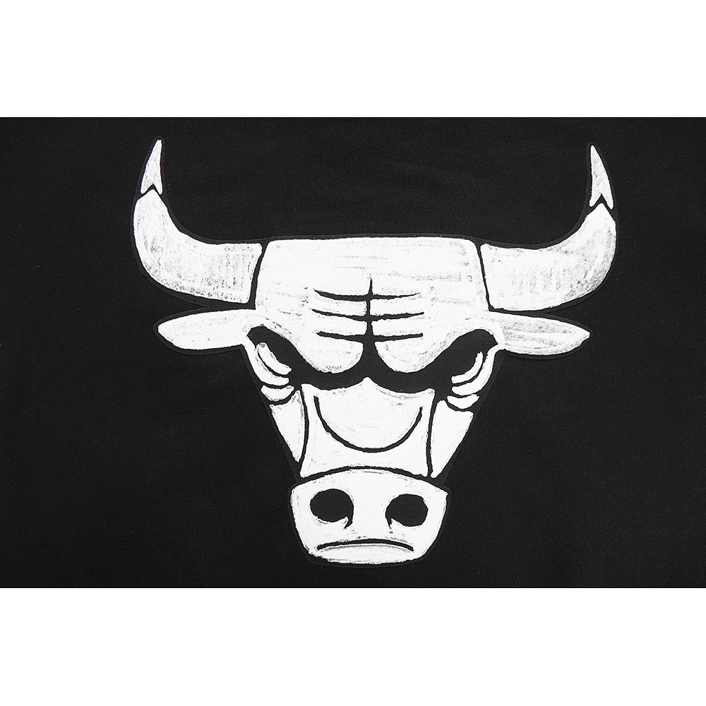 Sweat à capuche court Pro Standard noir Chicago Bulls 2023/24 City Edition pour femme