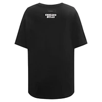 Women's Pro Standard Black Chicago Bulls Script Boyfriend T-Shirt