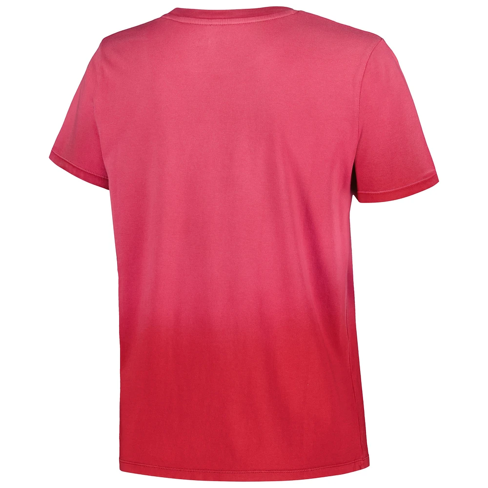 Women's Sportiqe Red Chicago Bulls Arcadia Sun-Dipped T-Shirt